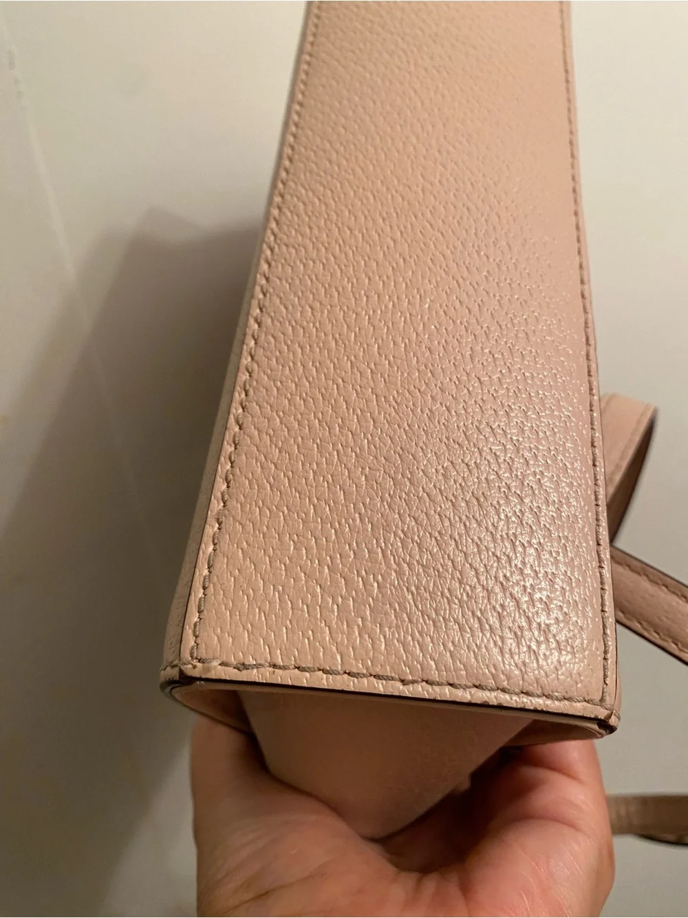 Kate Spade Blush Pink Leather Crossbody Bag with Adjustable Strap